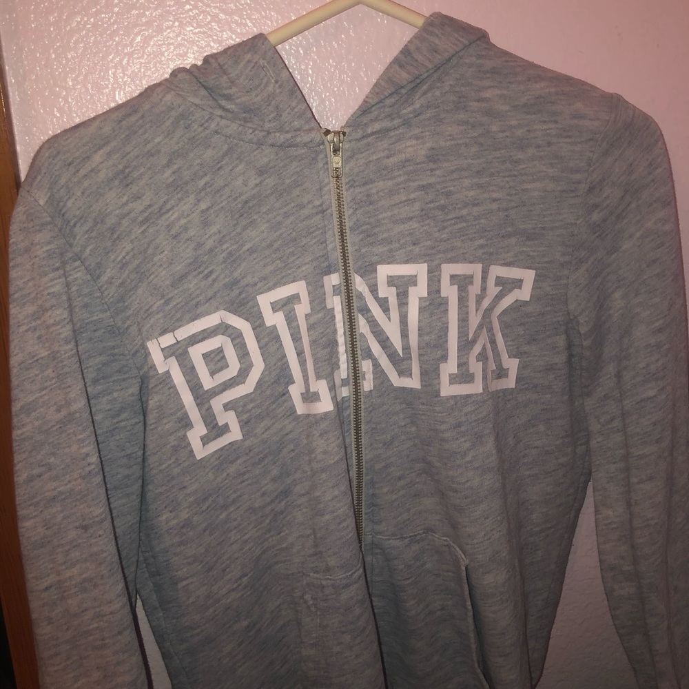pink zip up jacket